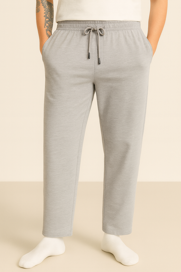 Heather Grey Knitted Pajama (100% Combed Cotton)