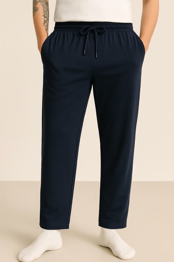 Navy Blue Knitted Pajama (100% Combed Cotton)