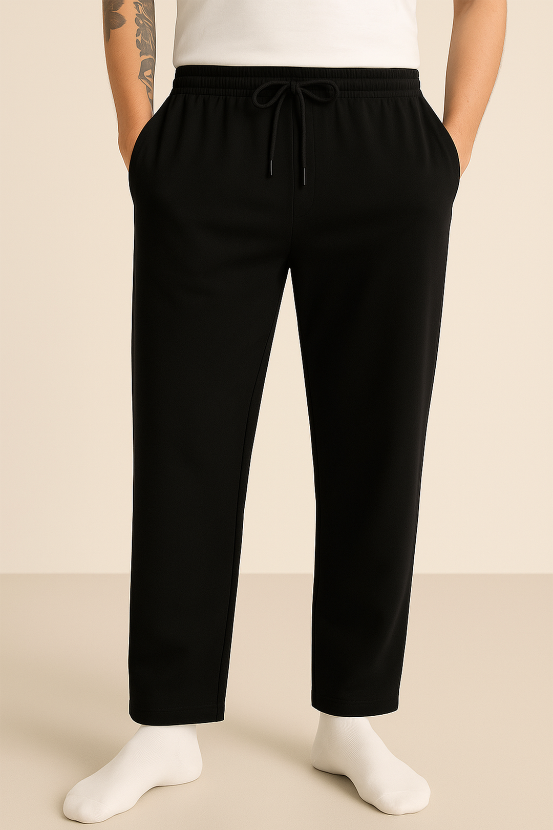 Black Knitted Pajama (100% Combed Cotton)