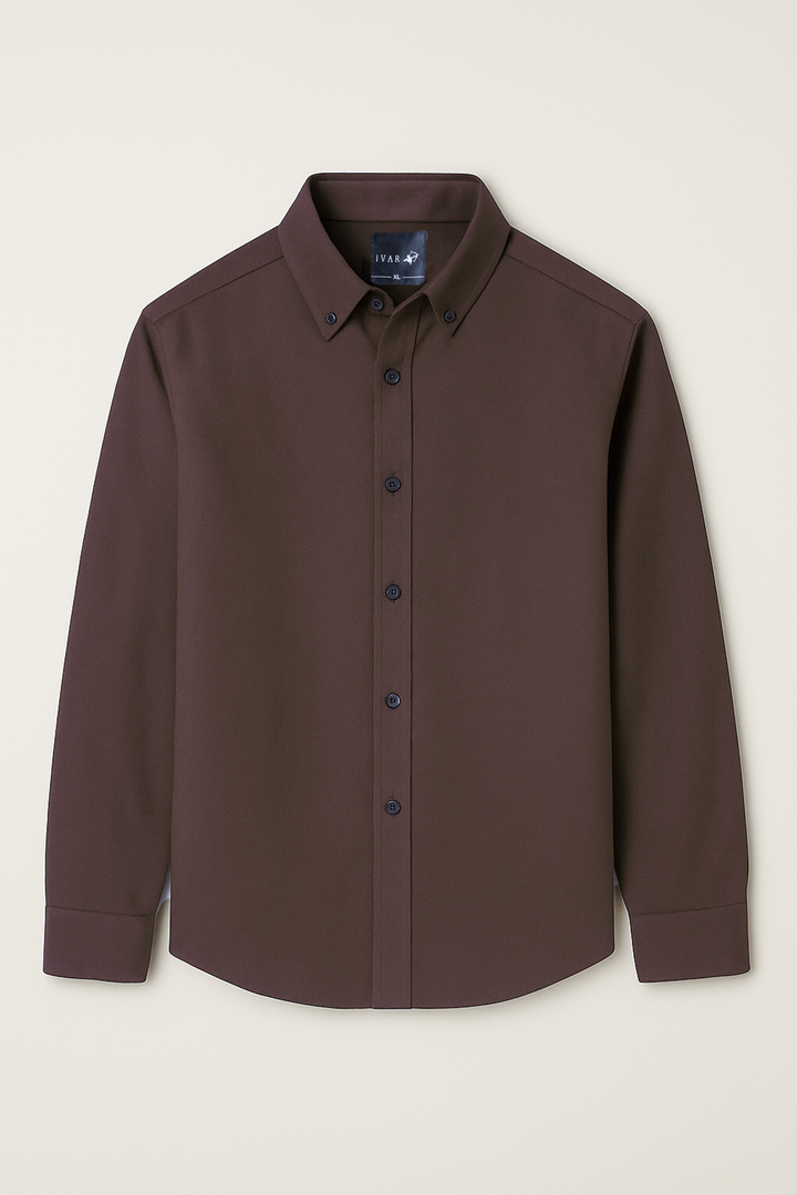IVAR® Non Iron Chocolate Brown Shirt