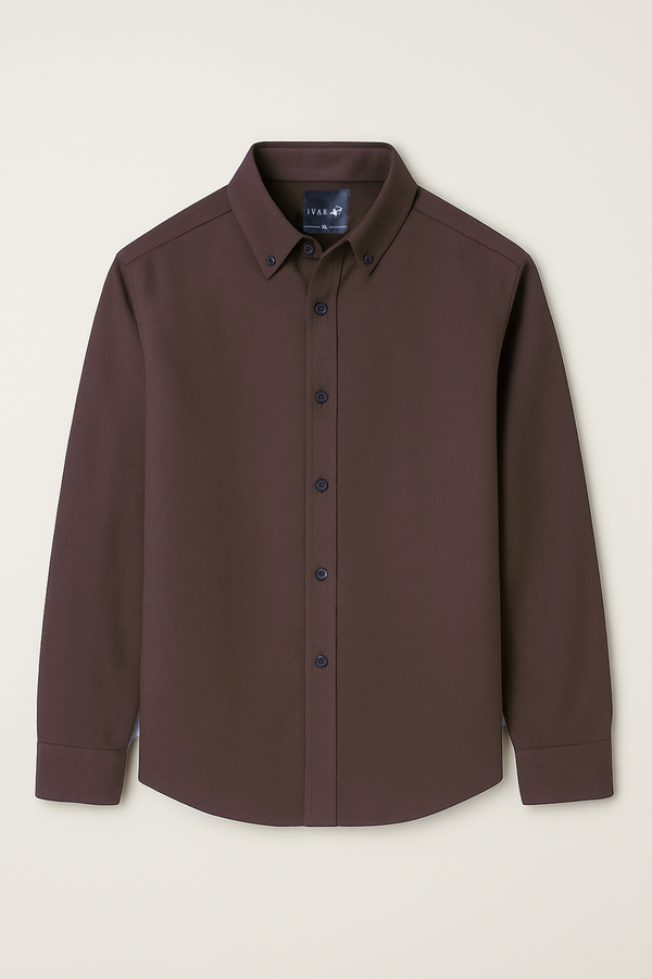 IVAR® Non Iron Chocolate Brown Shirt