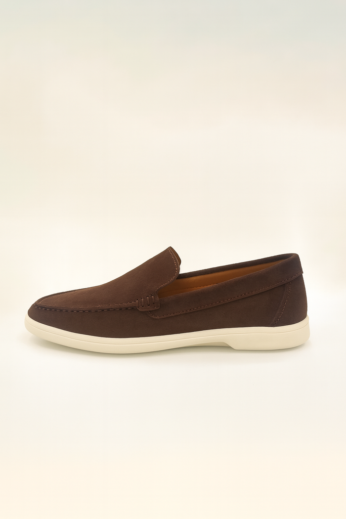 IVAR® Chocolate Brown Suede Loafers