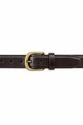 Ivar Brown Classic Thin Leather Belt - Full Length Flat Lay - IVAR Clothing