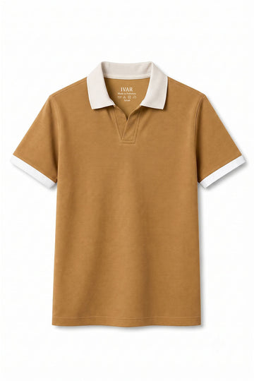 IVAR® Sugar Brown Contrast J/C Polo
