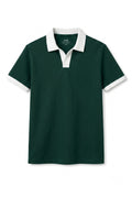 IVAR Pine Groove Contrast J/C Polo - Front Flat Lay - IVAR Clothing
