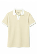 IVAR Milkmatcha Contrast J/C Polo - Front Flat Lay - IVAR Clothing