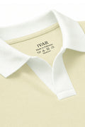 IVAR Milkmatcha Contrast J/C Polo - Collar Close-Up Detail - IVAR Clothing