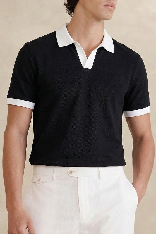 IVAR® Black Bontrast J/C Polo