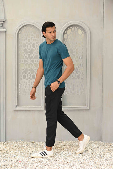 Basic Bottle Green T Shirt (100% Combed Cotton)
