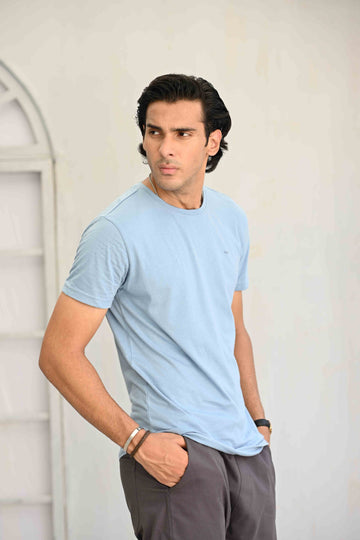 Basic Olympic Blue T Shirt (100% Combed Cotton)
