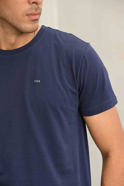 Basic Navy T Shirt (100% Combed Cotton)