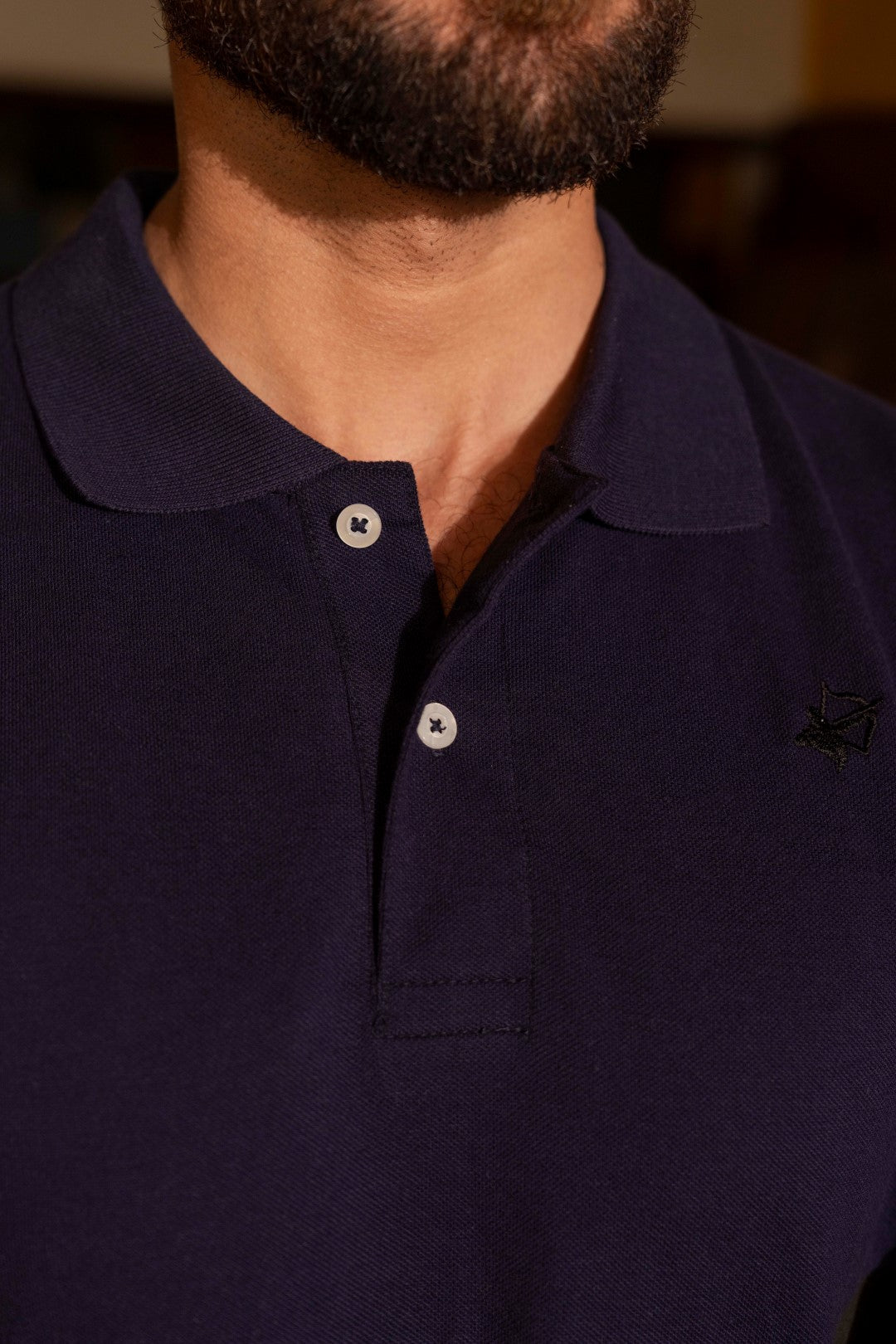 IVAR® Blue & Black Duo Tone Polo