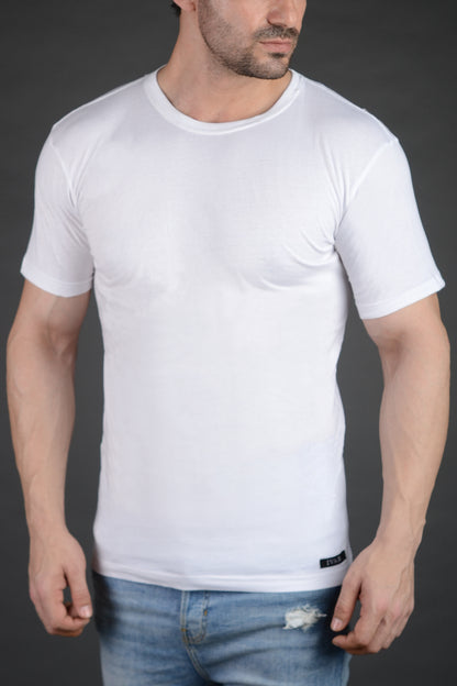 White Crew Neck inner Vest (100% Combed Cotton)
