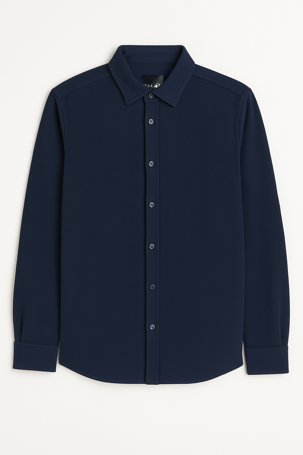 IVAR® Indigo Blue Pique Shirt