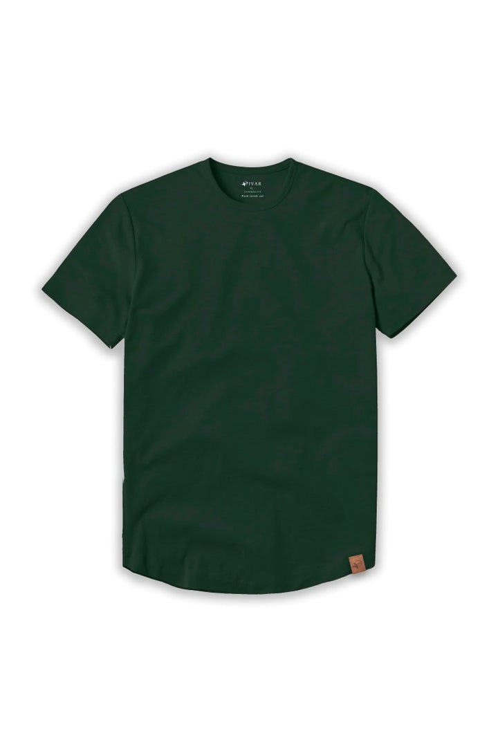 IVAR® Luxeknit Dark Green shirt (Curved Hem design)