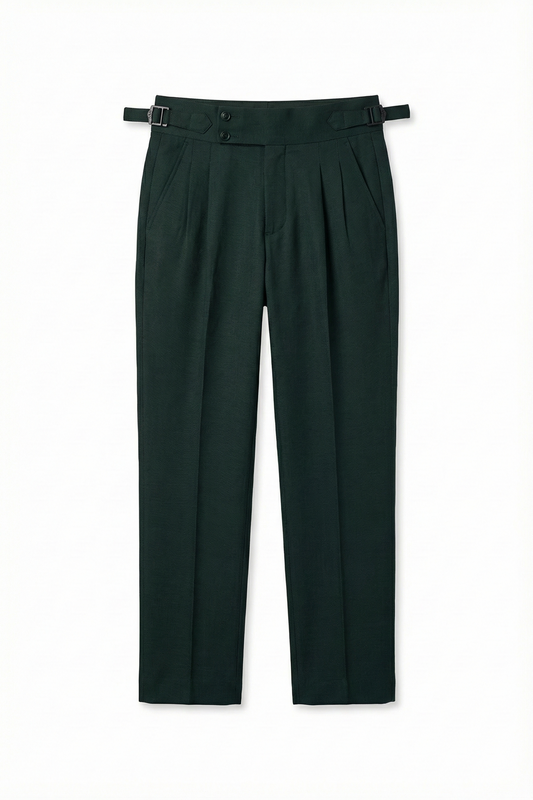 IVAR® Dark Green Pleated Gurkha Pants