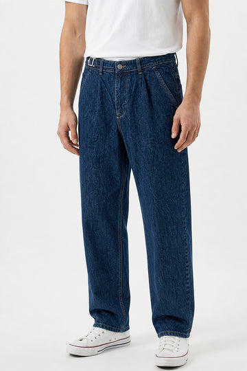 IVAR® Mid Blue Pleated Gurkha Denim