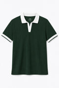 IVAR Deep Forest Drop Needle Polo - Front View - IVAR Clothing