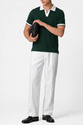 IVAR Deep Forest Drop Needle Polo - Model Wearing - IVAR Clothing