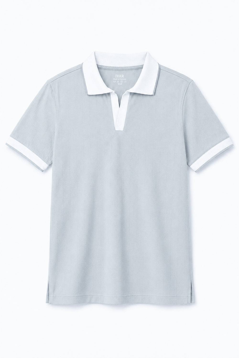 IVAR Mist Drop Needle Polo - Front View - IVAR Clothing