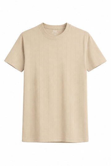 IVAR Beige Drop Needle Tshirt