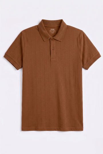 IVAR® Brown Drop Needle Polo