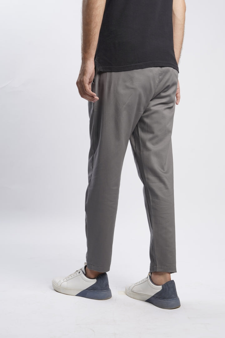 Grey AO Chino Pant Open Cuff Bottom (Cotton Twill Stretch Fabric)