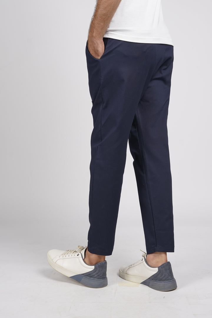 Navy AO Chino Pant Open Cuff Bottom (Cotton Twill Stretch Fabric)