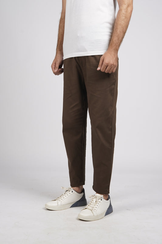 Brown AO Chino Pant Open Cuff Bottom (Cotton Twill Stretch Fabric)