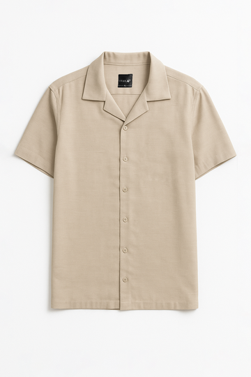 IVAR®  Fawn Jacquard Cuban Collar Shirt