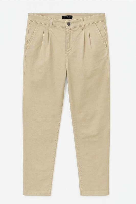 IVAR® Fawn Twill Straight Fit Pleated Pants