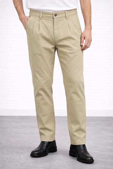 IVAR® Fawn Twill Straight Fit Pleated Pants