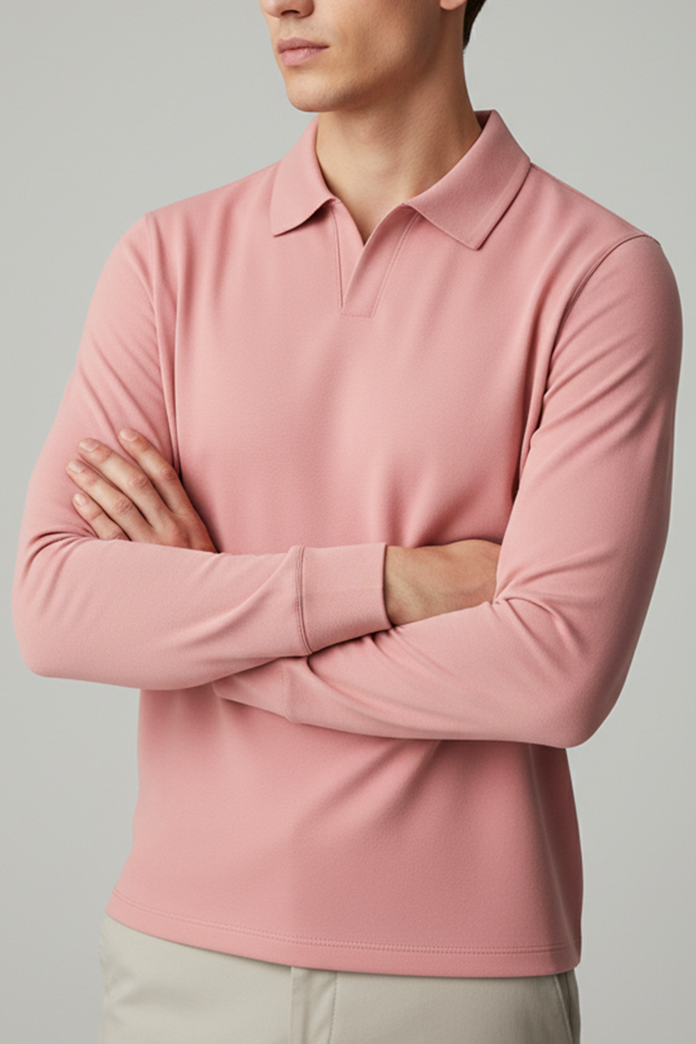 IVAR® Flamingo Full Sleeve Johnny Collar Polo
