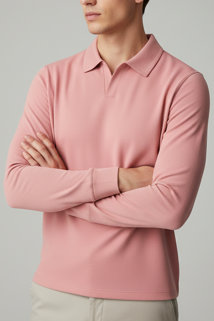 IVAR® Flamingo Full Sleeve Johnny Collar Polo