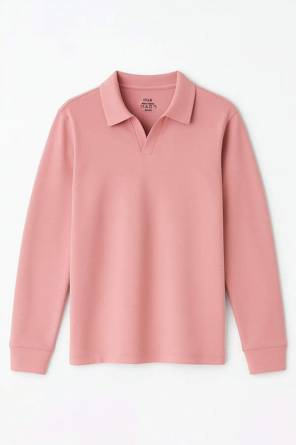 IVAR® Flamingo Full Sleeve Johnny Collar Polo