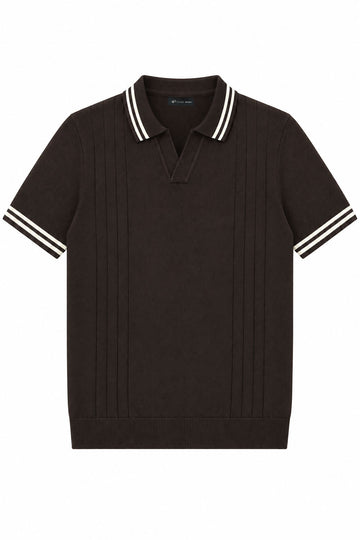 IVAR® Cocoa Monaco Flat Knit Polo