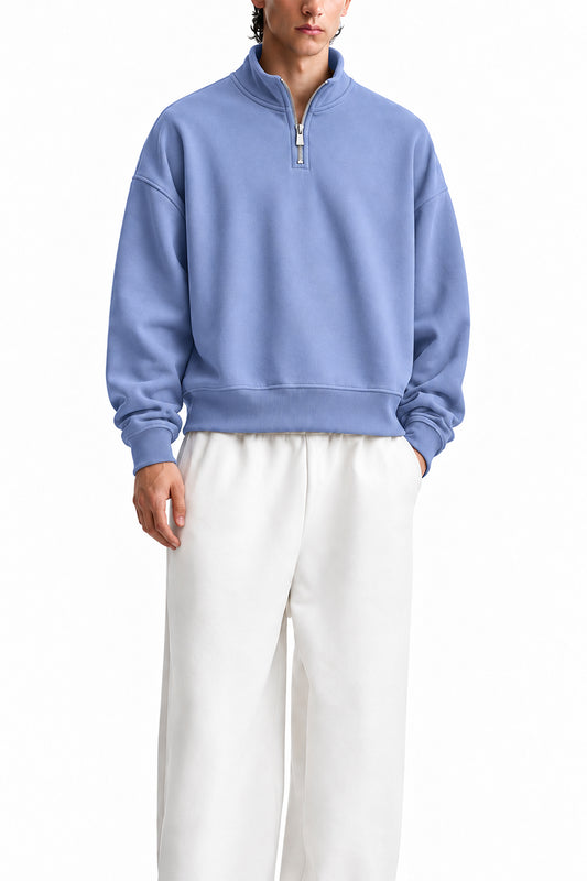 IVAR Mist Blue Fleece Quarter Zipper