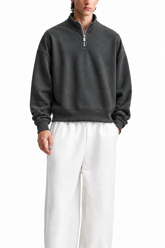 IVAR Smoky Grey Fleece Quarter Zipper