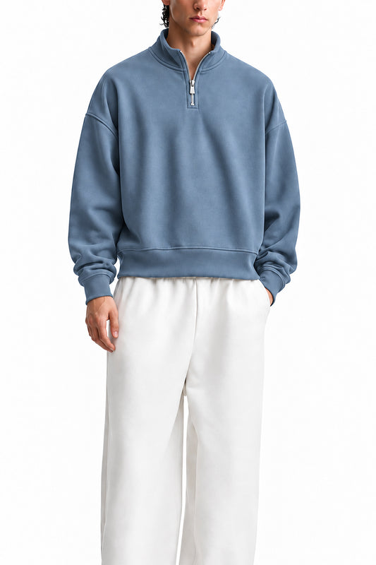 IVAR Steel Blue Fleece Quarter Zipper