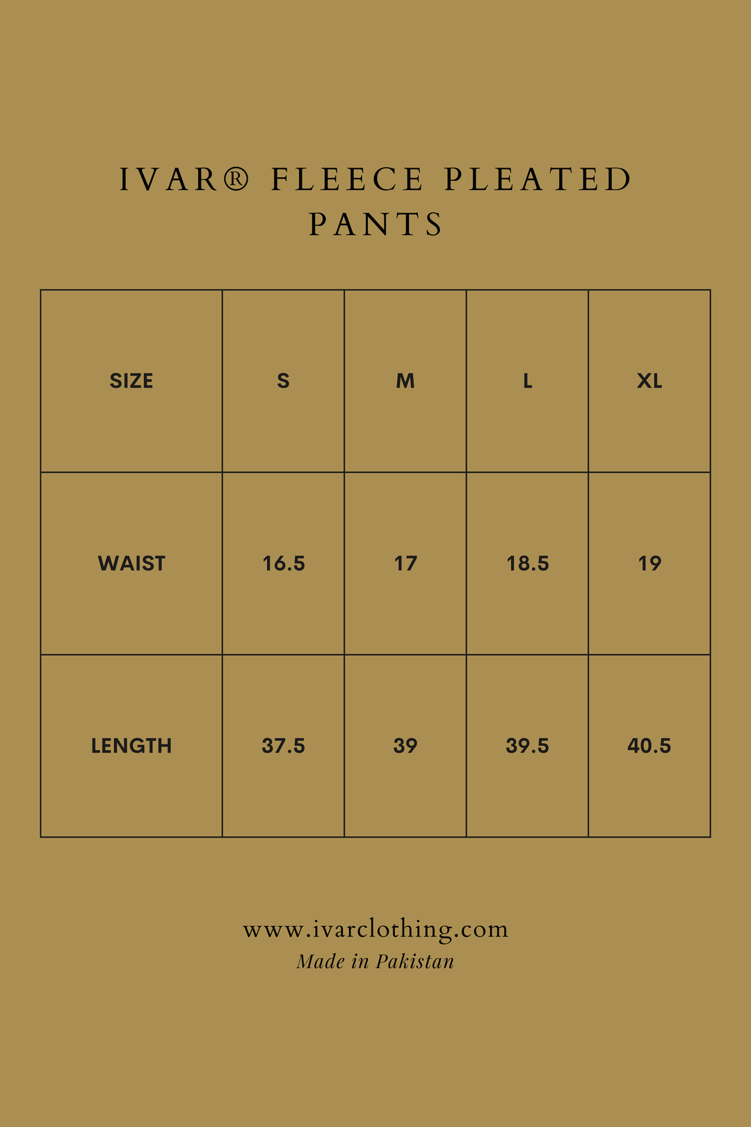 IVAR® Navy Fleece Pleated Pants