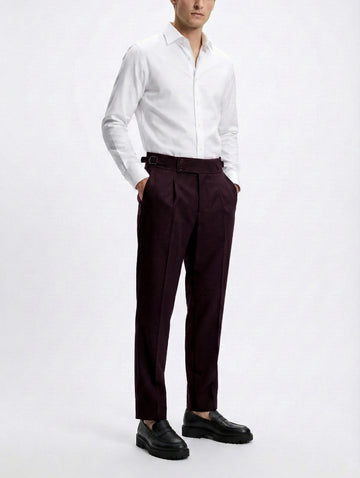 IVAR® Plum Pleated Gurkha Pants