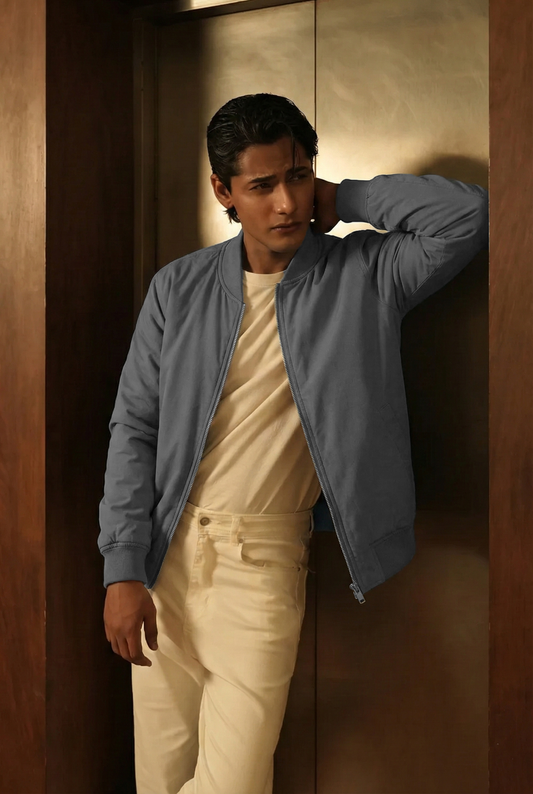 IVAR® Steel Grey Windshell Bomber Jacket