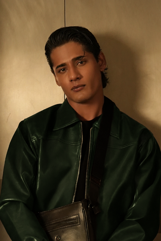 IVAR® Dark Green Leather Classic Jacket