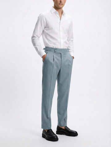 IVAR® Iceblue Pleated Gurkha Pants