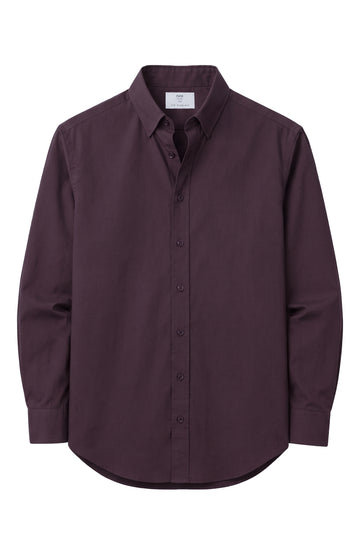 IVAR® Burgundy Brown Gentleman Button Down Shirt