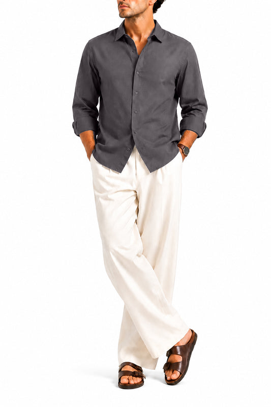 IVAR® Granite Grey Gentleman Button Down Shirt