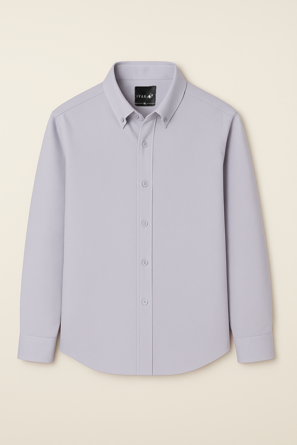 IVAR® Non Iron Glacier Grey Slim Fit Shirt