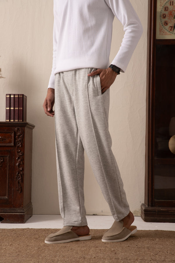 IVAR® Heather Grey Stapered Knitted Pants