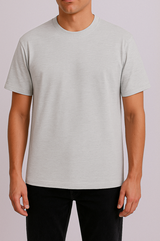 IVAR® Heather White Oversized Tshirt