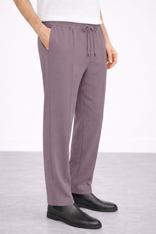 IVAR® Heather Wine Stapered Knitted Pants